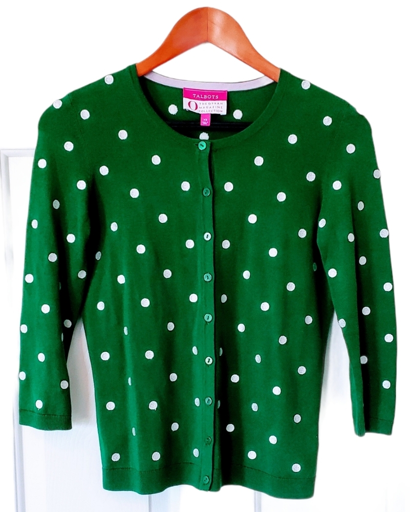 Talbots Oprah Collection Green Cardigan - XS